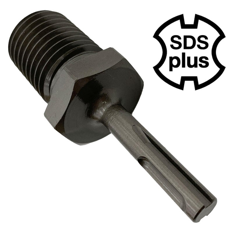 EDiamondTools محول مثقاب أساسي 1-1/4"-7 ذكر إلى SDS Plus لمثاقب الأساس. فولاذ معالج حرارياً بقوة عالية لدوام أطول. - Image 2
